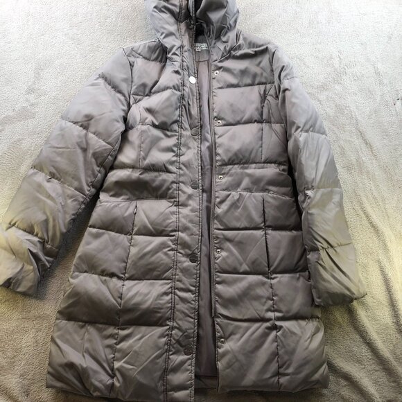 Kenneth Cole Womens Puffer Coat XS Grey Down & Feather - Picture 9 of 9